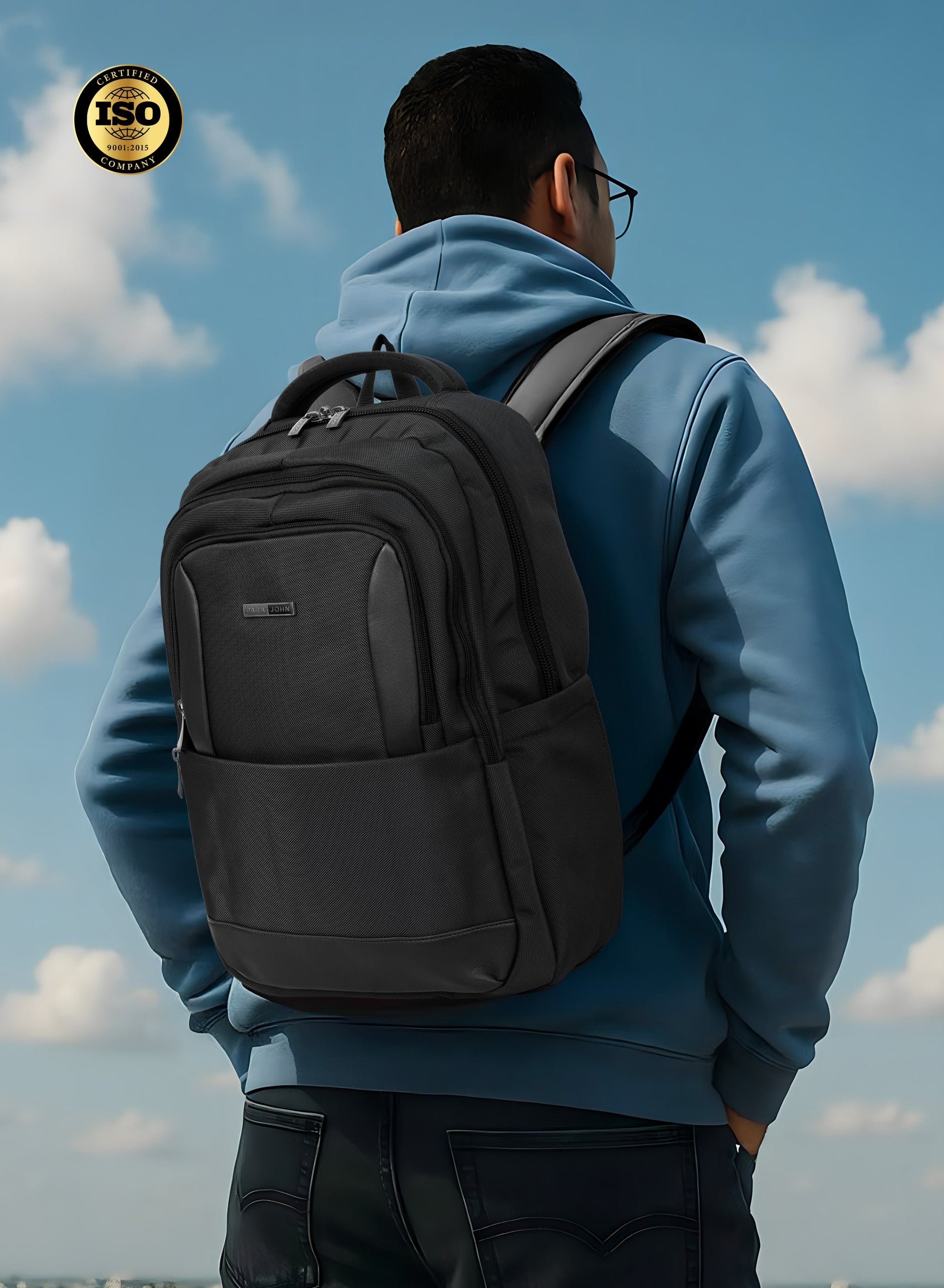 Parajohn TravelPro 18 Inch Travel Backpack for Men – Durable 600D Polyester Multi-Compartment Business & Travel Backpack with Heavy-Duty Zippers  PARAJOHN UAE