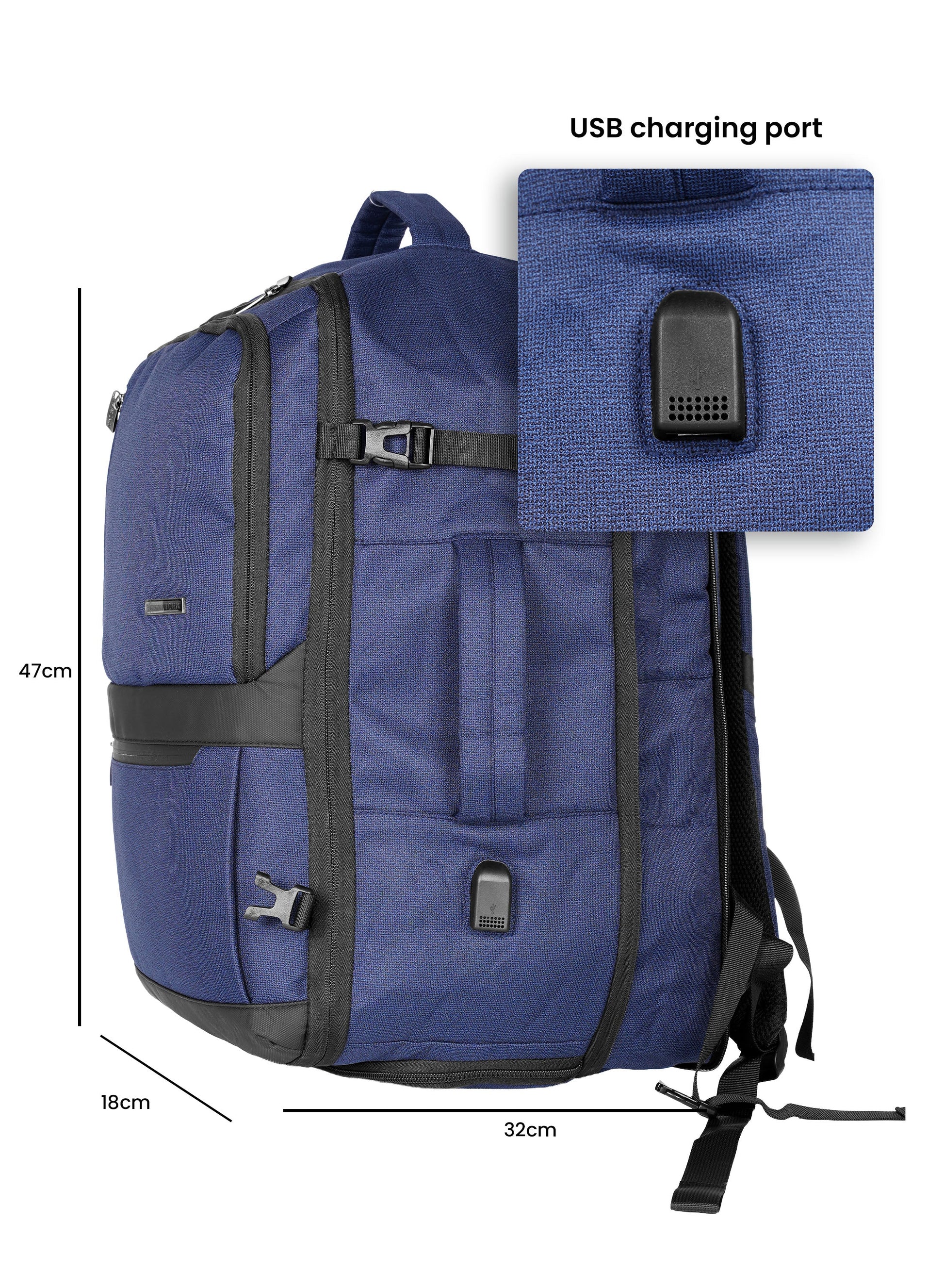 Para John TravelPro 18.5 Inch Travel Backpack for Men – Durable 420D Polyester Multi-Compartment Business & Travel Backpack with Heavy-Duty Zippers  PARAJOHN UAE