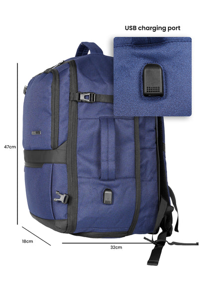 Para John TravelPro 18.5 Inch Travel Backpack for Men – Durable 420D Polyester Multi-Compartment Business & Travel Backpack with Heavy-Duty Zippers  PARAJOHN UAE
