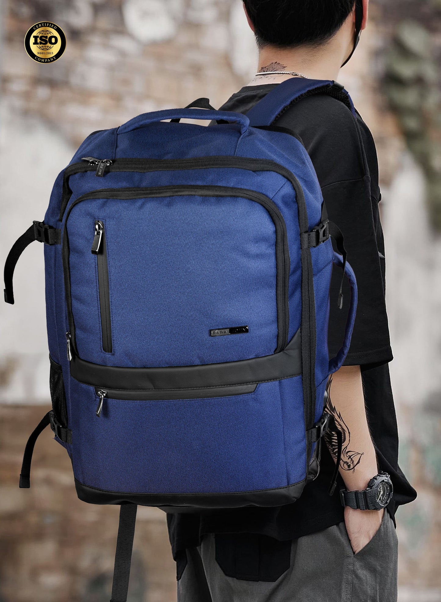 Para John TravelPro 18.5 Inch Travel Backpack for Men – Durable 420D Polyester Multi-Compartment Business & Travel Backpack with Heavy-Duty Zippers  PARAJOHN UAE