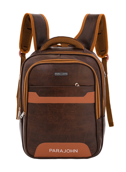Parajohn PU Leather Backpack – 16” Stylish & Durable Multi-Compartment Laptop Bag (34x14x45 cm)  PARAJOHN UAE