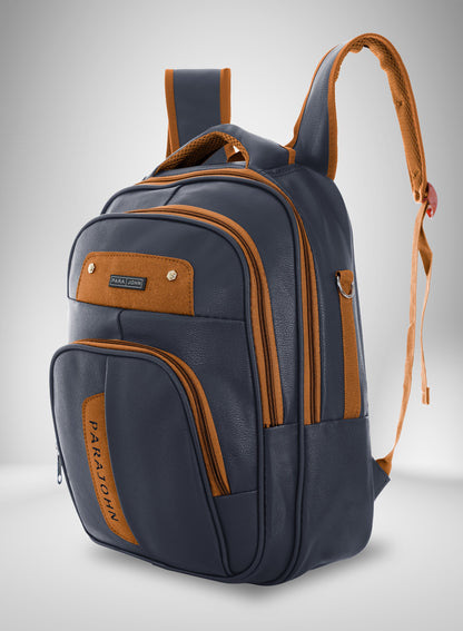Parajohn PU Leather Backpack – 16” Stylish & Durable Multi-Compartment Laptop Bag (34x14x45 cm)  PARAJOHN UAE