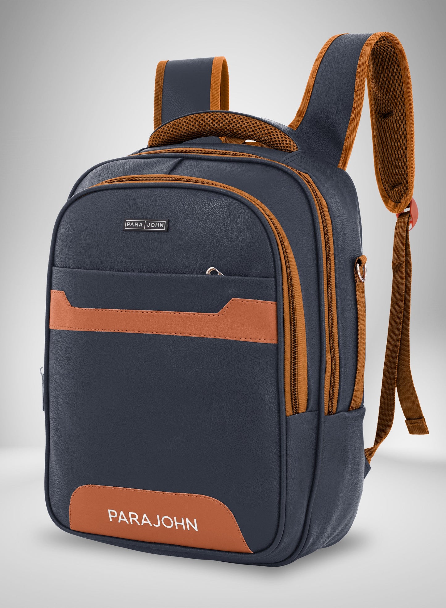 Parajohn PU Leather Backpack – 16” Stylish & Durable Multi-Compartment Laptop Bag (34x14x45 cm)  PARAJOHN UAE