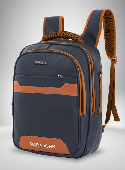Parajohn PU Leather Backpack – 16” Stylish & Durable Multi-Compartment Laptop Bag (34x14x45 cm)  PARAJOHN UAE