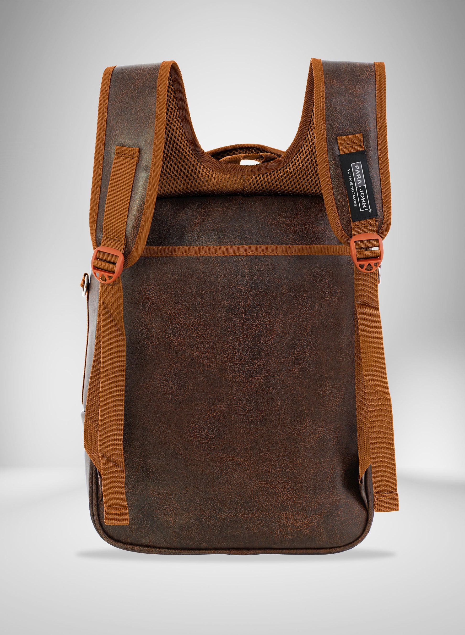Parajohn PU Leather Backpack – 16” Stylish & Durable Multi-Compartment Laptop Bag (34x14x45 cm)  PARAJOHN UAE