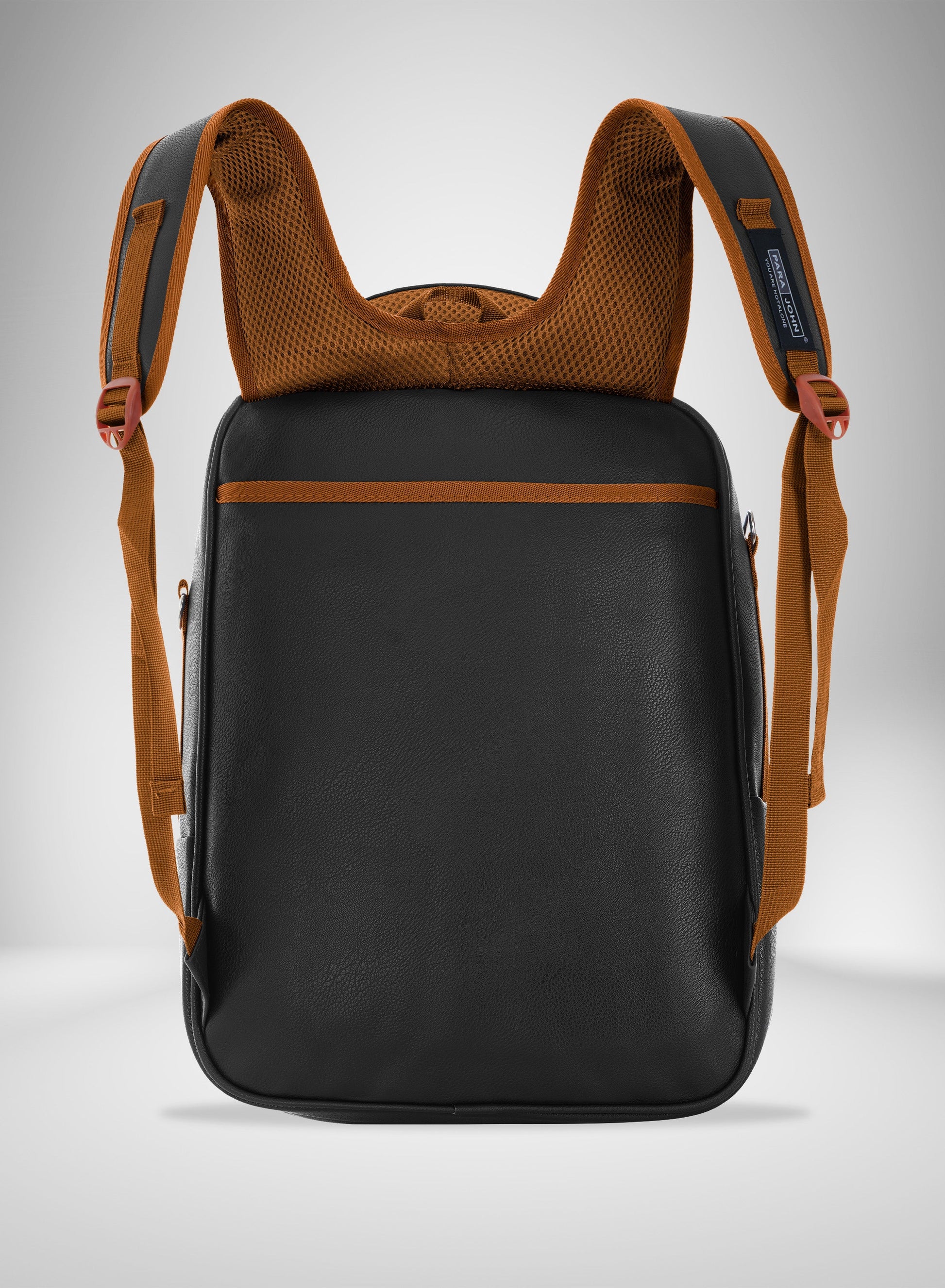 Parajohn PU Leather Backpack – 16” Stylish & Durable Multi-Compartment Laptop Bag (34x14x45 cm)  PARAJOHN UAE