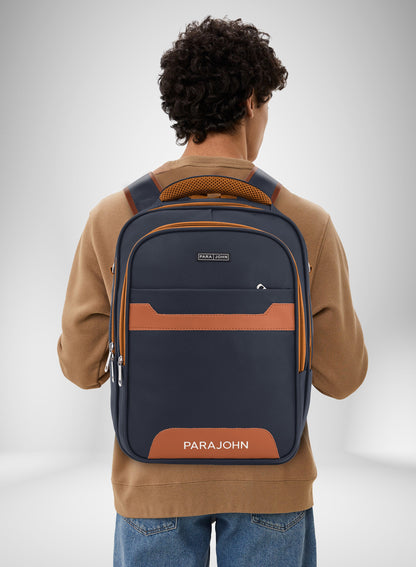 Parajohn PU Leather Backpack – 16” Stylish & Durable Multi-Compartment Laptop Bag (34x14x45 cm)  PARAJOHN UAE