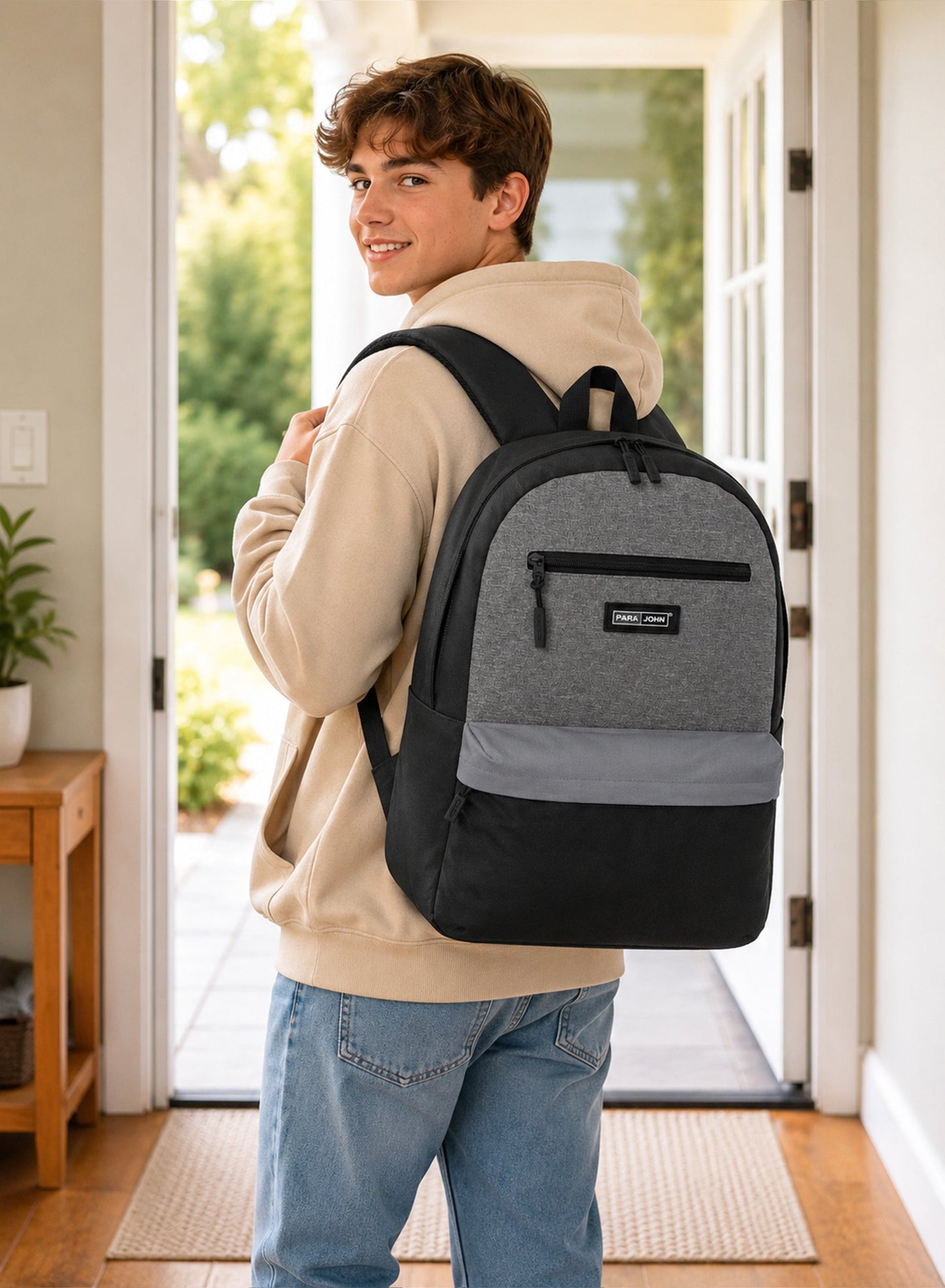 Parajohn Roamer 17 Inch Backpack for Men & Women – 26L Lightweight Polyester School & Travel Bag with Multiple Compartments  PARAJOHN UAE