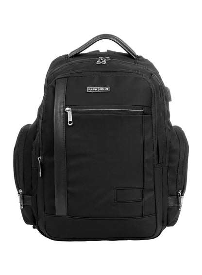 Parajohn CityGear 18 Inch Laptop Backpack for Men – Premium PU Leather Business Travel Bag with USB Charging Port, Multi-Compartment Office Backpack  PARAJOHN UAE