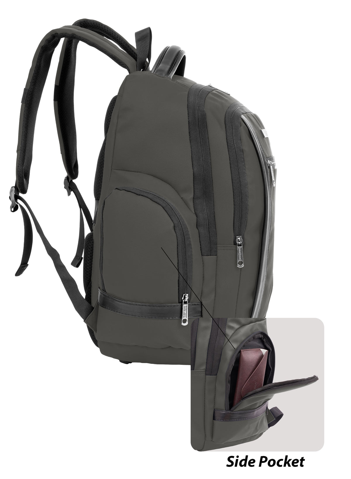 Parajohn CityGear 18 Inch Laptop Backpack for Men – Premium PU Leather Business Travel Bag with USB Charging Port, Multi-Compartment Office Backpack  PARAJOHN UAE