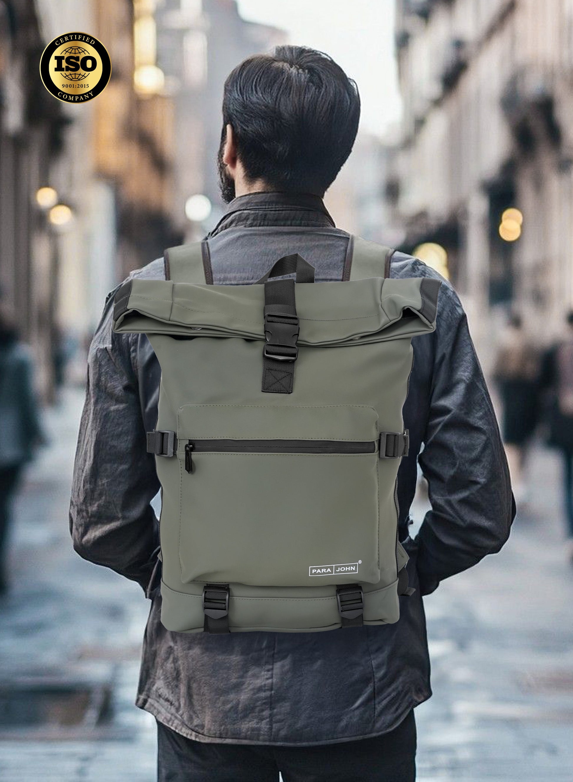Parajohn SummitRoll 18 Inch Roll-Top Laptop Backpack Adventure Travel Backpack with Large Capacity  PARAJOHN UAE