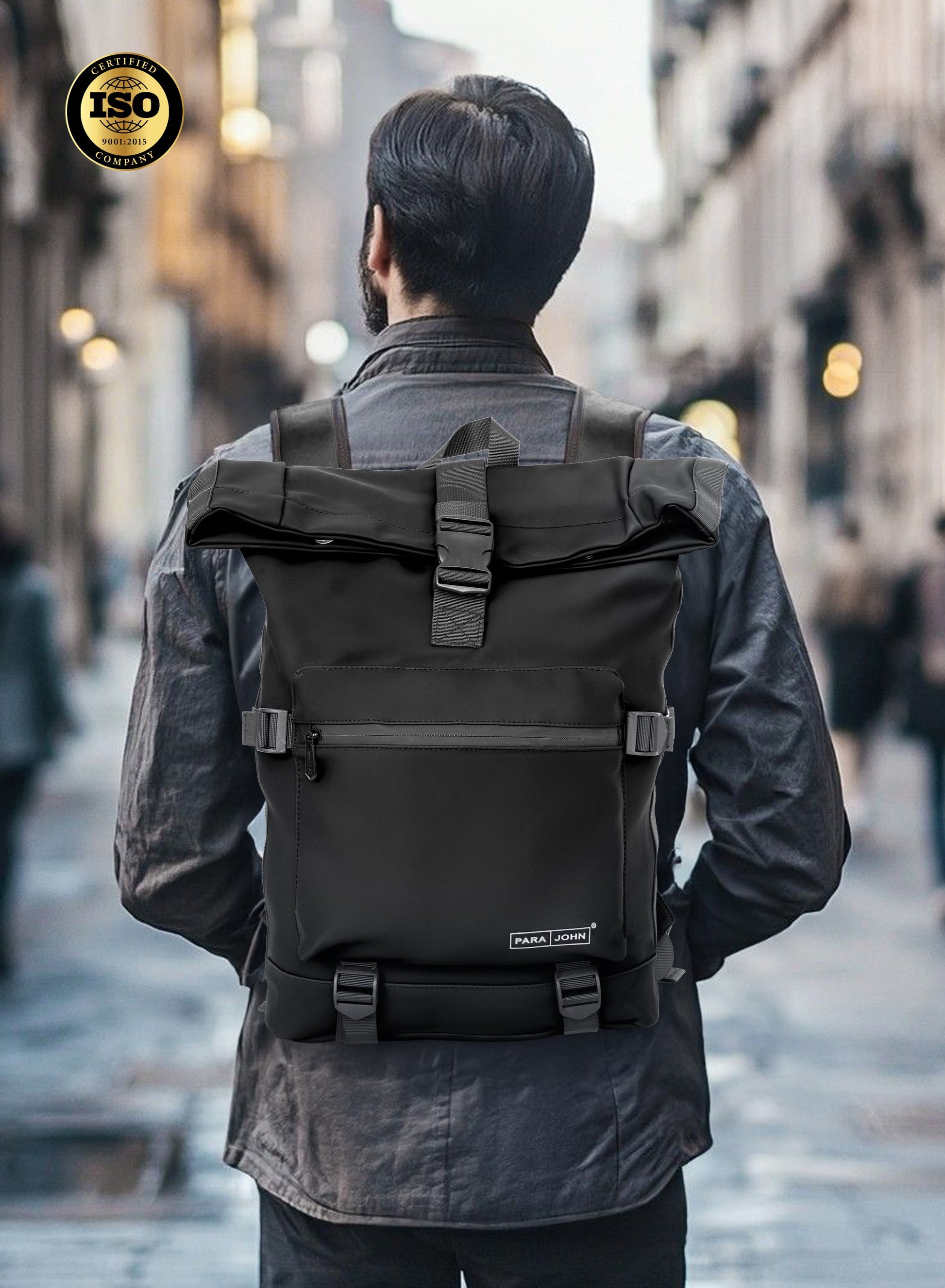 Parajohn SummitRoll 18 Inch Roll-Top Laptop Backpack Adventure Travel Backpack with Large Capacity  PARAJOHN UAE