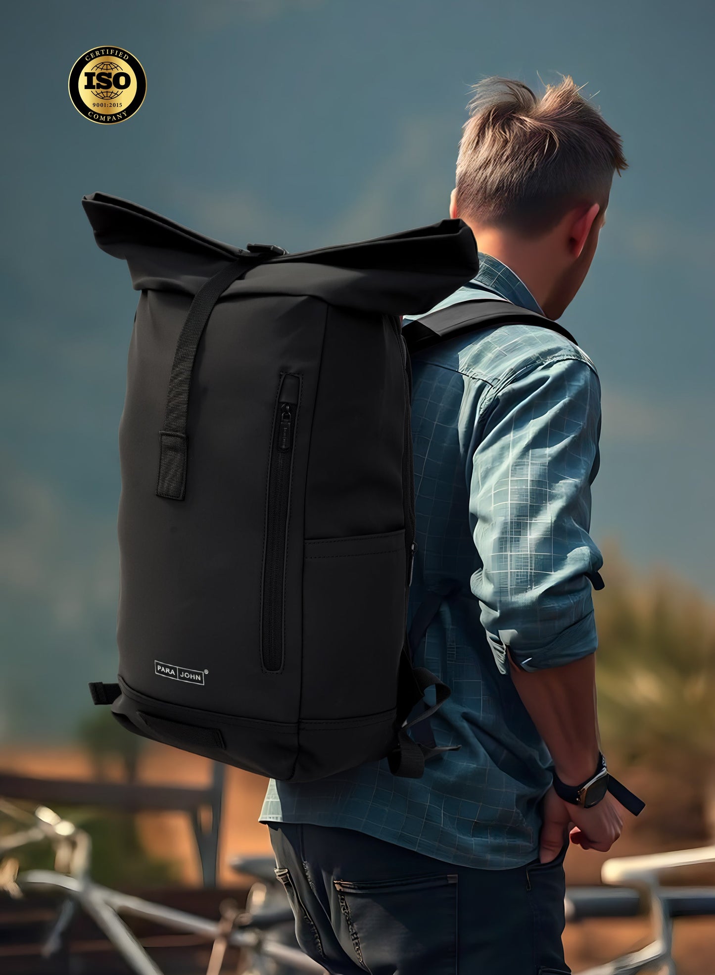 Parajohn SummitRoll 18 Inch Roll-Top Laptop Backpack Adventure Travel Backpack with Large Capacity  PARAJOHN UAE