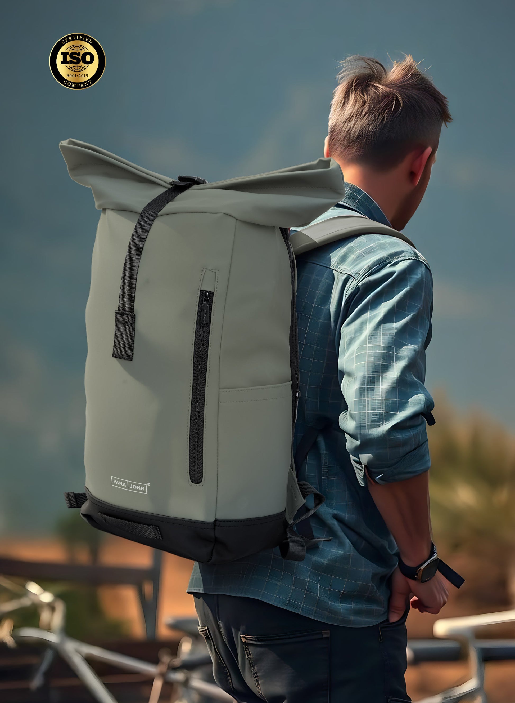 Parajohn SummitRoll 18 Inch Roll-Top Laptop Backpack Adventure Travel Backpack with Large Capacity  PARAJOHN UAE