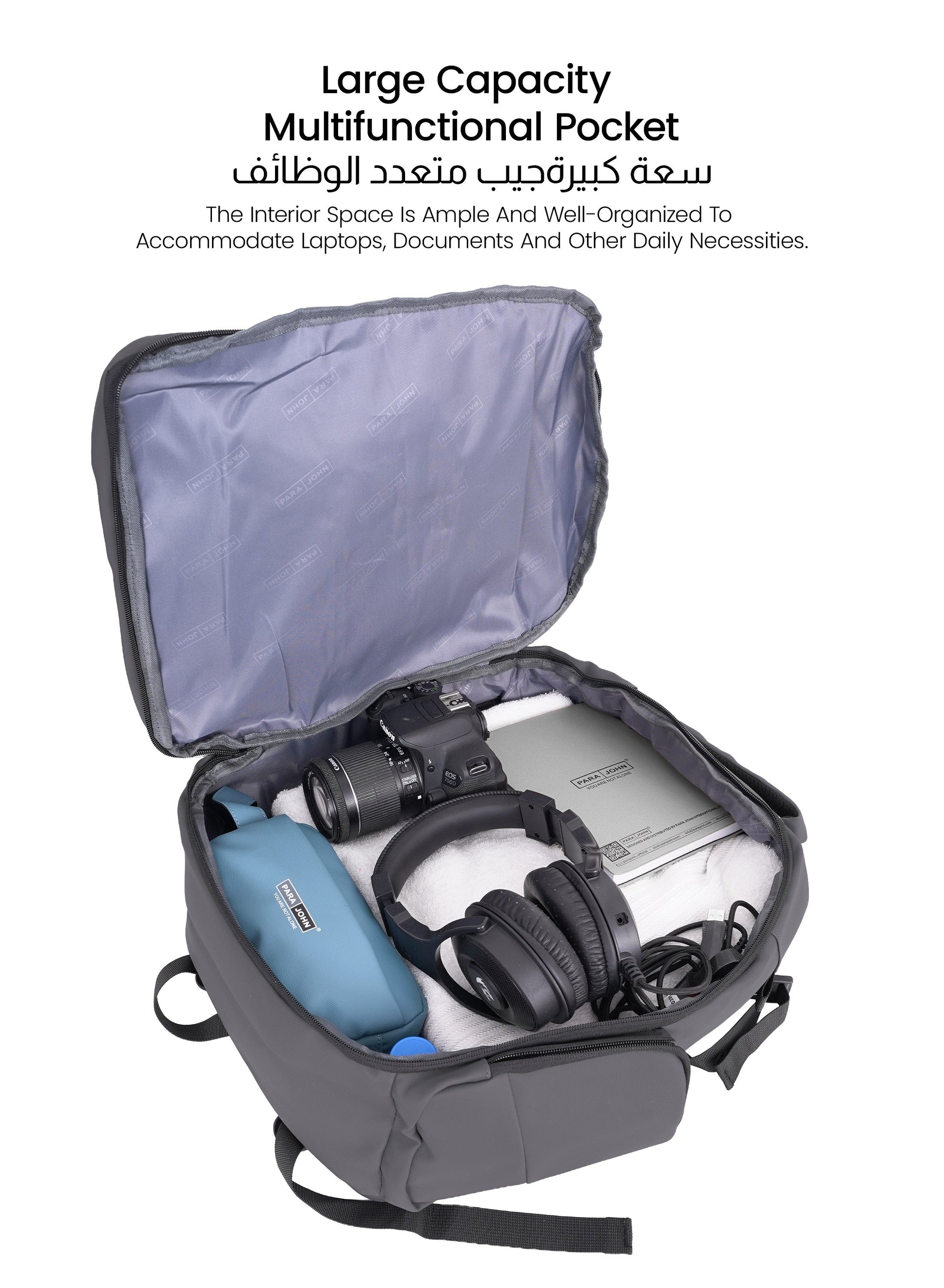 Parajohn UrbanForge 18 Inch Laptop Backpack for Men – Water-Resistant Smart Travel Backpack with USB Charging Port, Spacious Multi-Compartment Business & College Backpack  PARAJOHN UAE