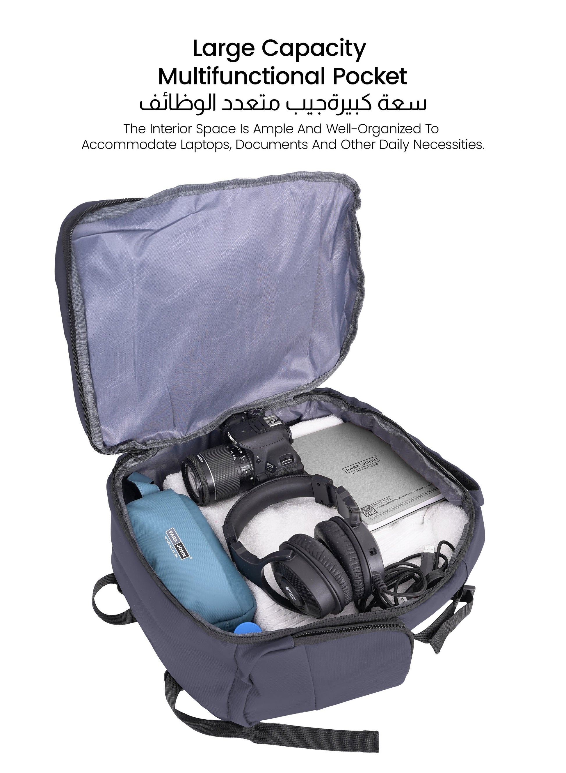 Parajohn UrbanForge 18 Inch Laptop Backpack for Men – Water-Resistant Smart Travel Backpack with USB Charging Port, Spacious Multi-Compartment Business & College Backpack  PARAJOHN UAE