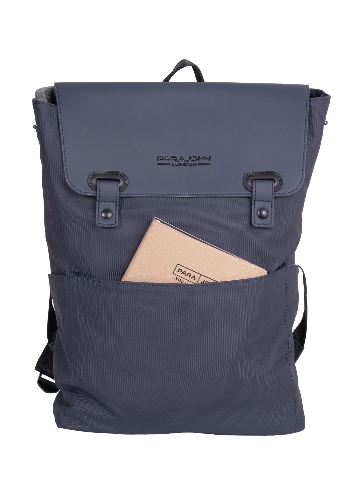 Parajohn London Wayfarer PU Leather Laptop Backpack – 16.3” Stylish Flap Design Business & Travel Backpack for Men & Women