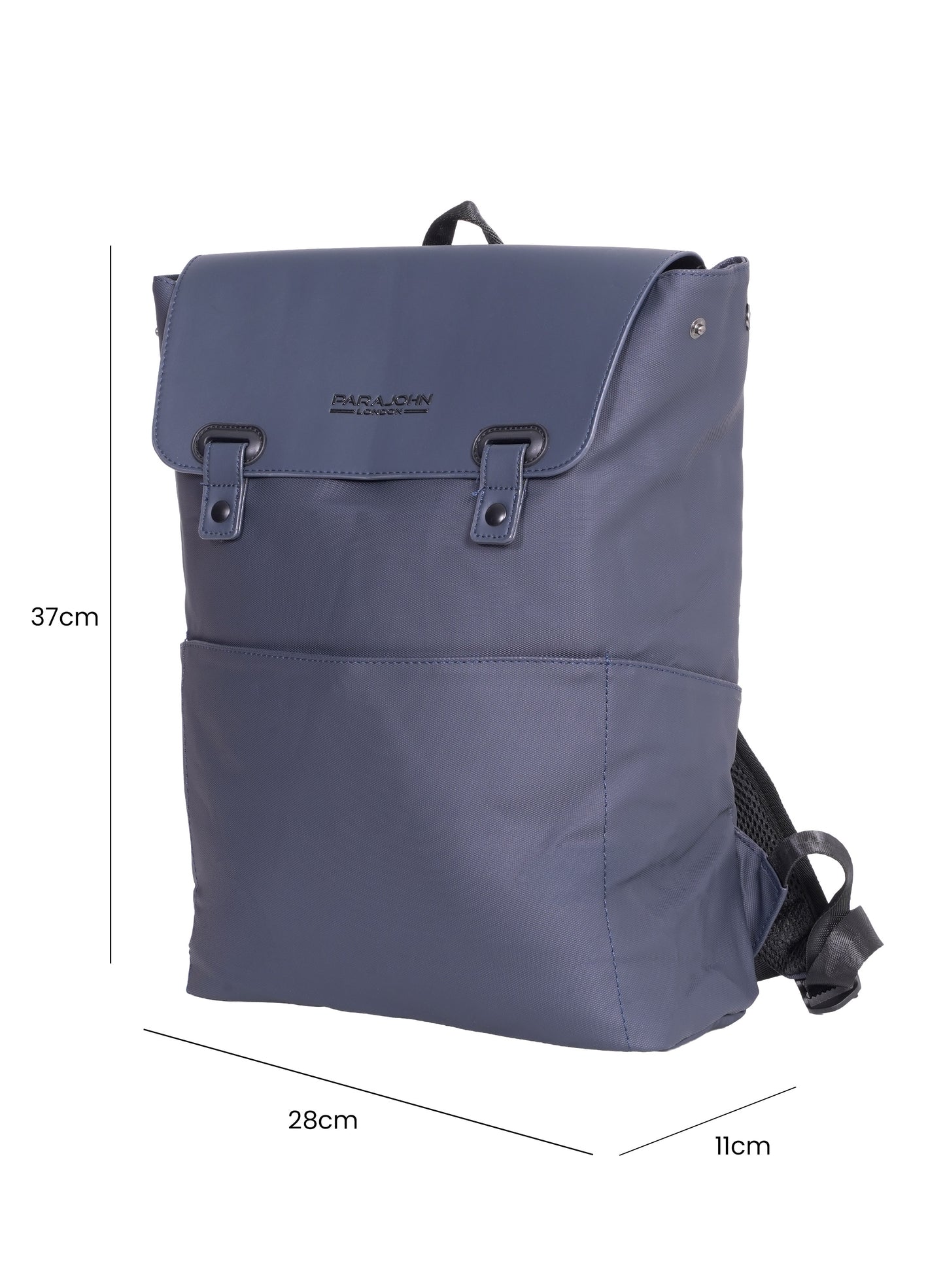 Parajohn London Wayfarer PU Leather Laptop Backpack – 16.3” Stylish Flap Design Business & Travel Backpack for Men & Women