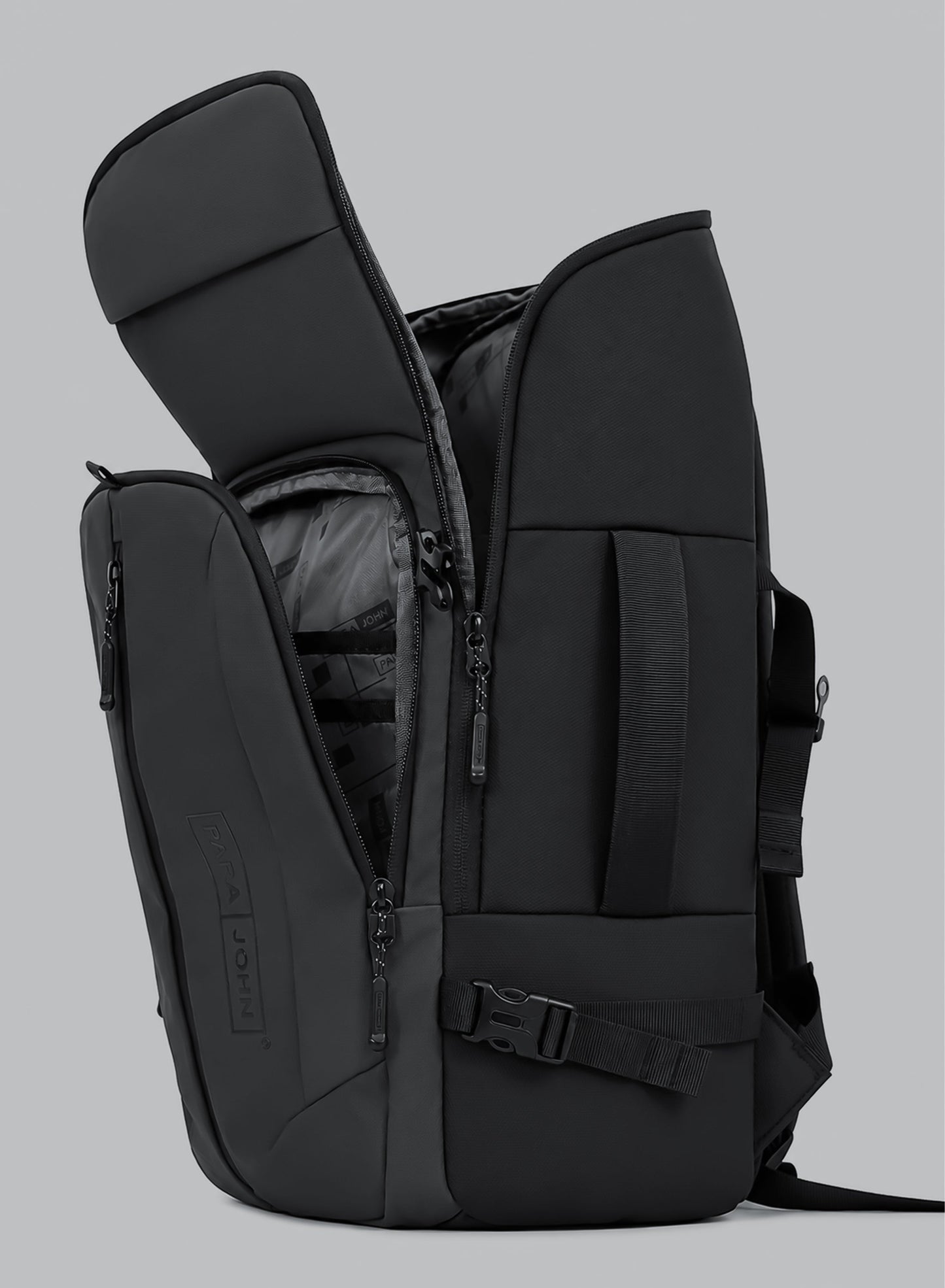 Parajohn STRIDER 18 Inch Water-Resistant Laptop Backpack, PU Coated Polyester Travel Bag with Trolley Sleeve, Concealed Back Pocket & Cushioned Laptop Compartment  PARAJOHN UAE