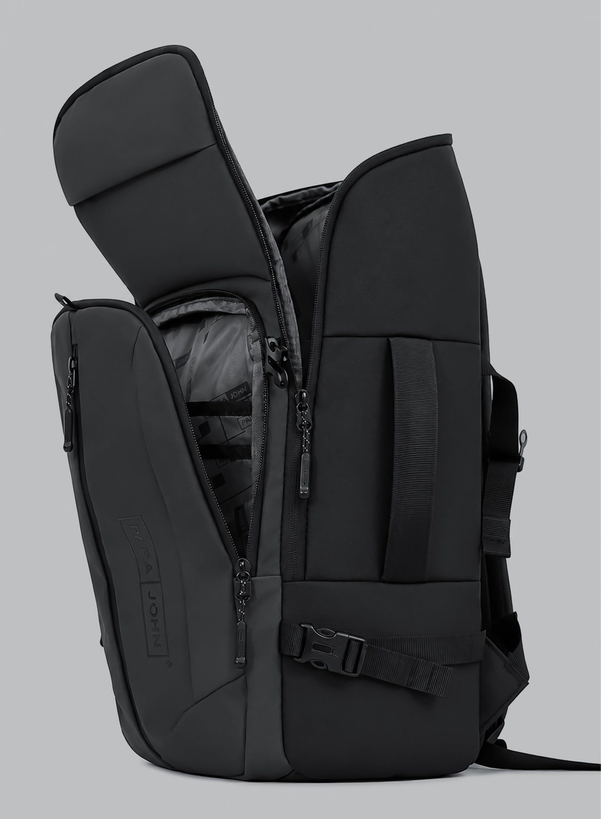 Parajohn STRIDER 18 Inch Water-Resistant Laptop Backpack, PU Coated Polyester Travel Bag with Trolley Sleeve, Concealed Back Pocket & Cushioned Laptop Compartment  PARAJOHN UAE