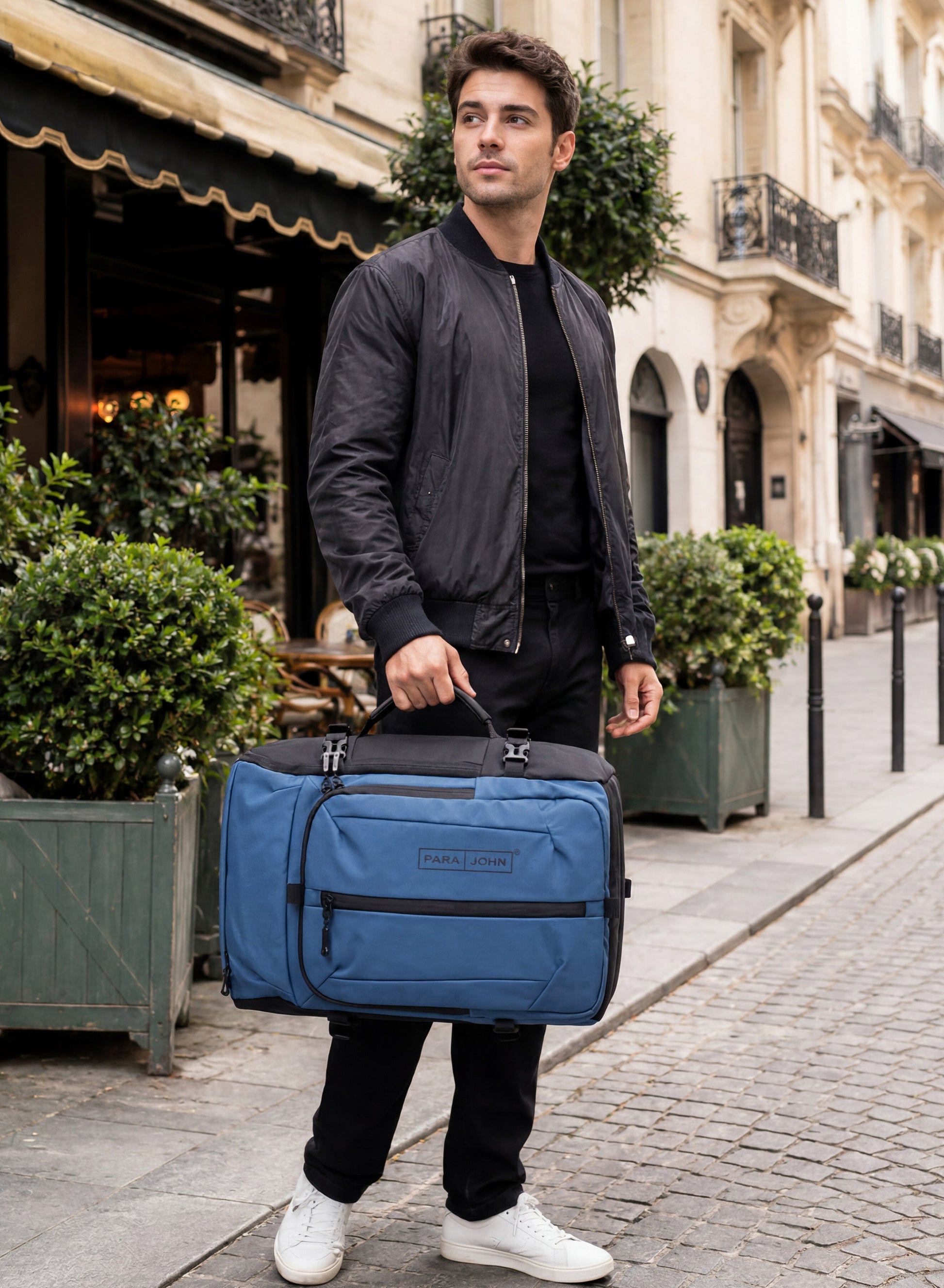 Parajohn STRIDER 18 Inch Water-Resistant Laptop Backpack, PU Coated Polyester Travel Bag with Trolley Sleeve, Concealed Back Pocket & Cushioned Laptop Compartment  PARAJOHN UAE