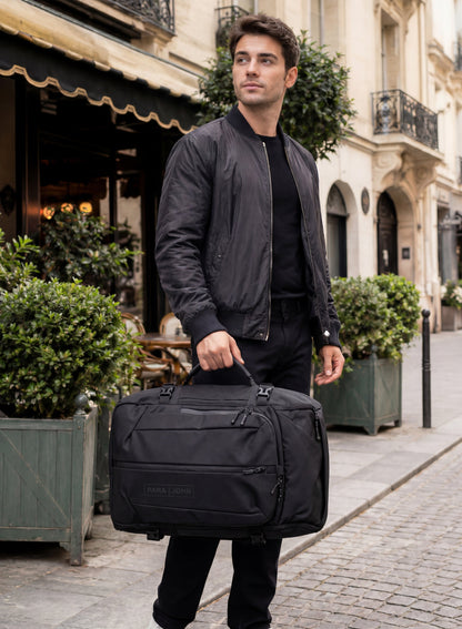 Parajohn STRIDER 18 Inch Water-Resistant Laptop Backpack, PU Coated Polyester Travel Bag with Trolley Sleeve, Concealed Back Pocket & Cushioned Laptop Compartment  PARAJOHN UAE