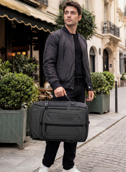 Parajohn STRIDER 18 Inch Water-Resistant Laptop Backpack, PU Coated Polyester Travel Bag with Trolley Sleeve, Concealed Back Pocket & Cushioned Laptop Compartment  PARAJOHN UAE