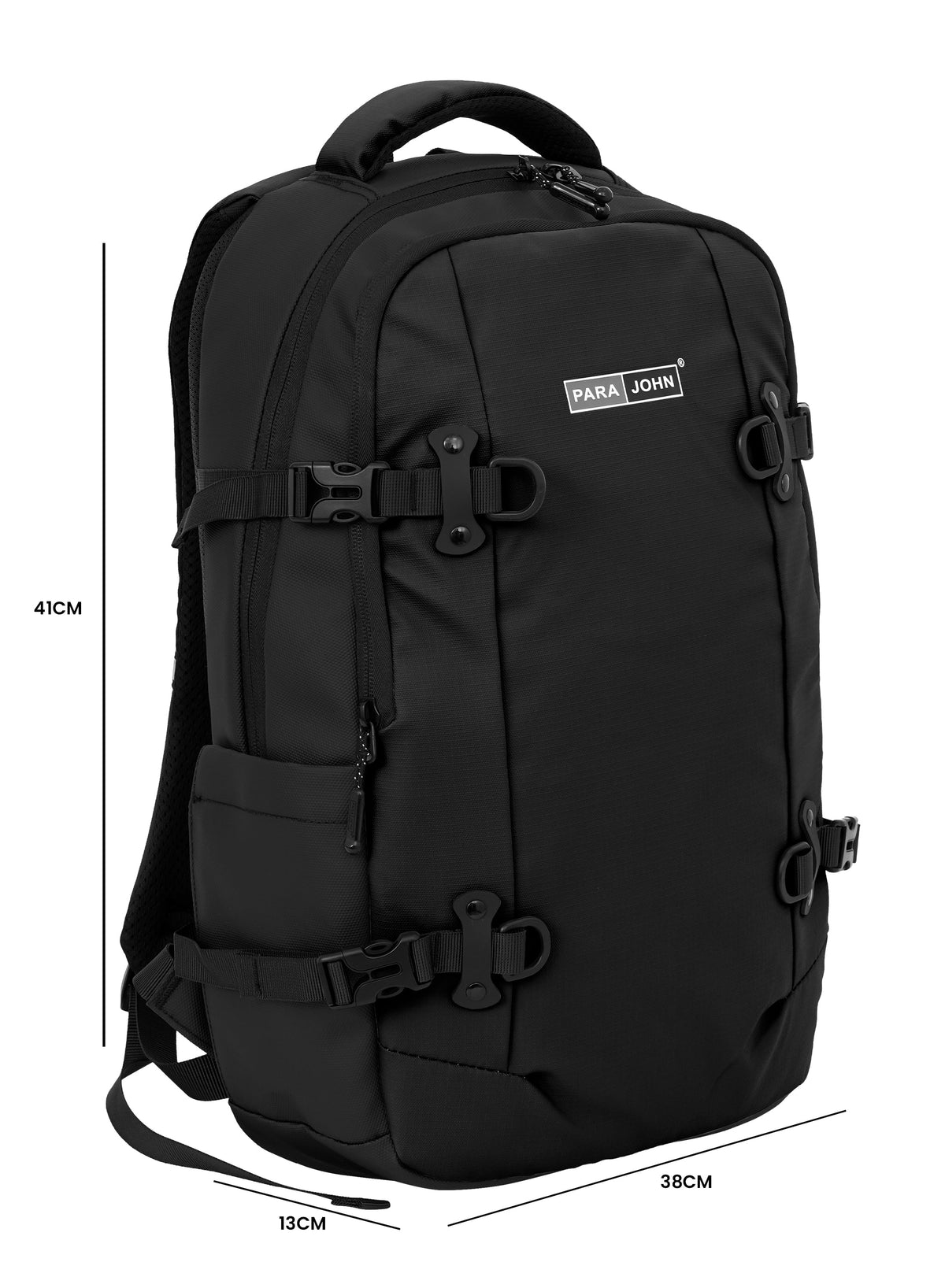 Parajohn TREKCORE 19 Inch Travel Laptop Backpack, Water-Resistant Polyester Business Backpack with Trolley Sleeve, Back Pocket & Large Capacity Storage for Office, College & Daily Travel  PARAJOHN UAE