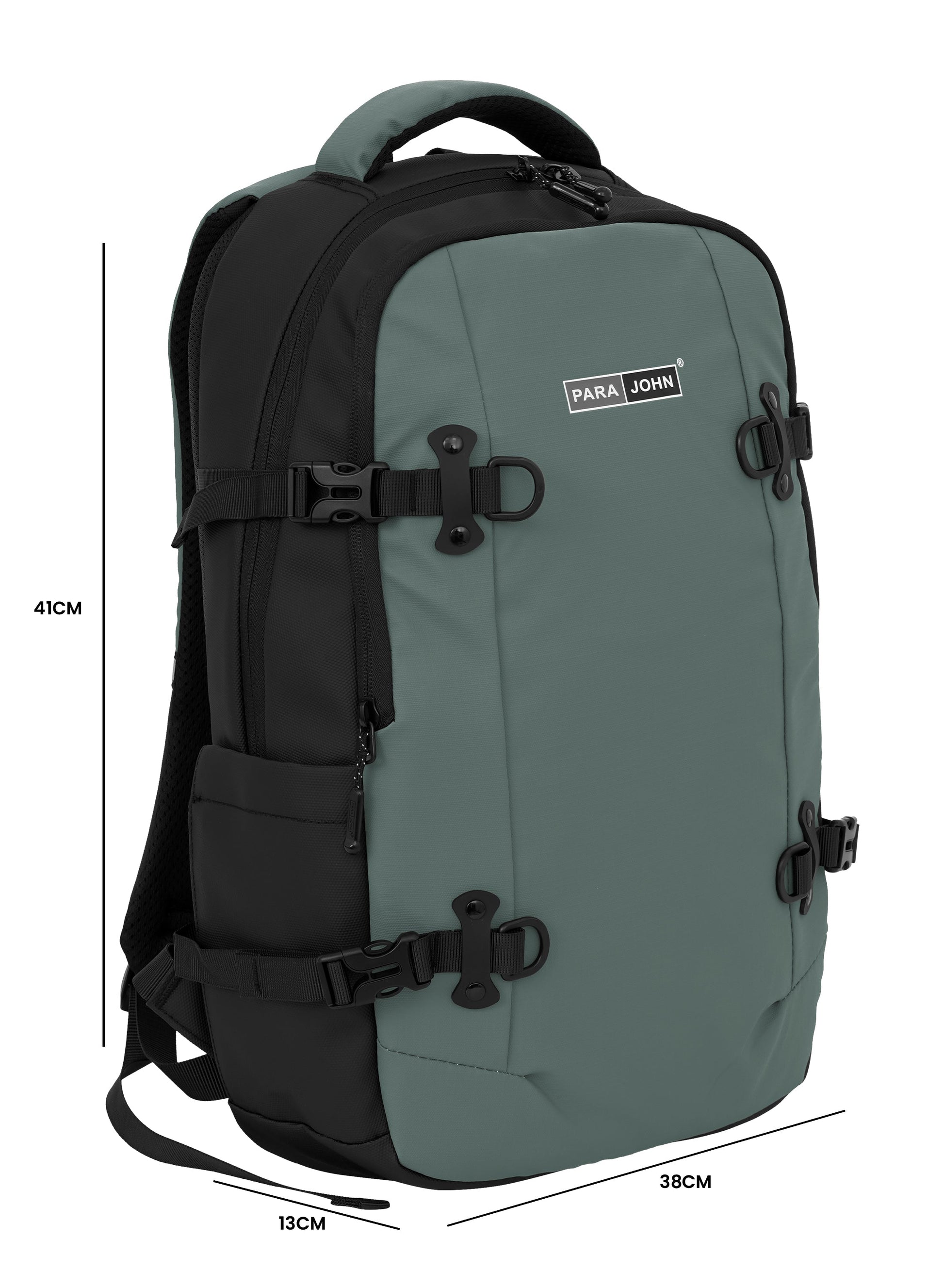 Parajohn TREKCORE 19 Inch Travel Laptop Backpack, Water-Resistant Polyester Business Backpack with Trolley Sleeve, Back Pocket & Large Capacity Storage for Office, College & Daily Travel  PARAJOHN UAE