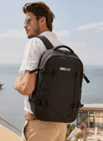 Parajohn TREKCORE 19 Inch Travel Laptop Backpack, Water-Resistant Polyester Business Backpack with Trolley Sleeve, Back Pocket & Large Capacity Storage for Office, College & Daily Travel  PARAJOHN UAE