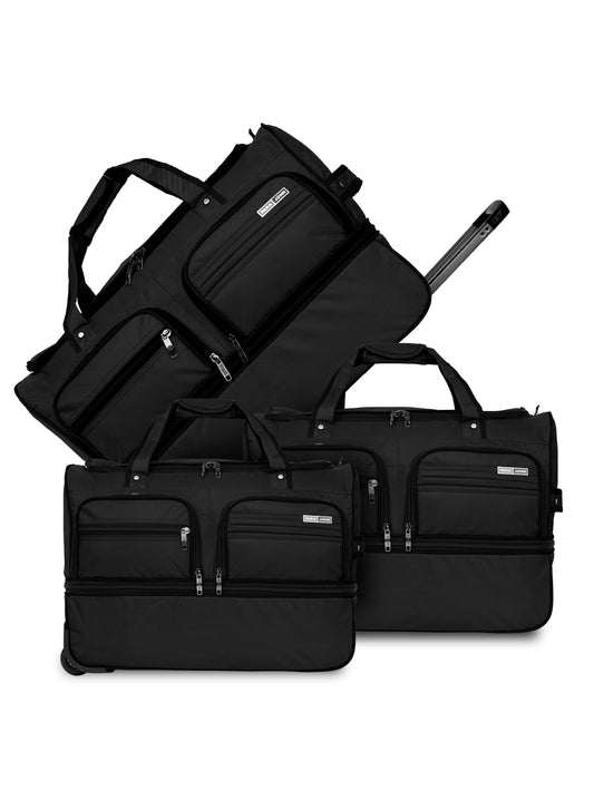 Parajohn Carry Max 3PCS Expandable 2-Wheel Duffle Bag Set – Large Capacity Rolling Travel Bag Set (20”, 24”, 28”), Durable Nylon Luggage with Trolley Handle  PARAJOHN UAE