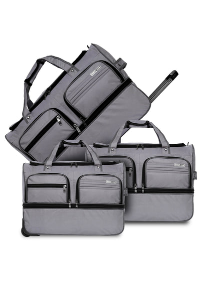 Parajohn Carry Max 3PCS Expandable 2-Wheel Duffle Bag Set – Large Capacity Rolling Travel Bag Set (20”, 24”, 28”), Durable Nylon Luggage with Trolley Handle  PARAJOHN UAE