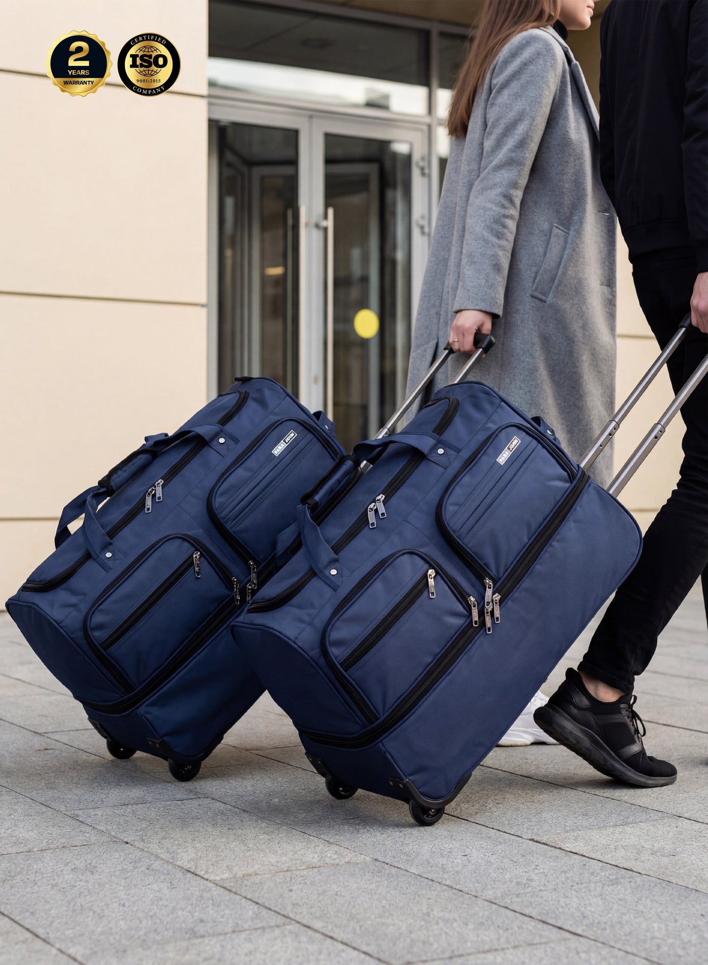 Parajohn Carry Max 3PCS Expandable 2-Wheel Duffle Bag Set – Large Capacity Rolling Travel Bag Set (20”, 24”, 28”), Durable Nylon Luggage with Trolley Handle  PARAJOHN UAE