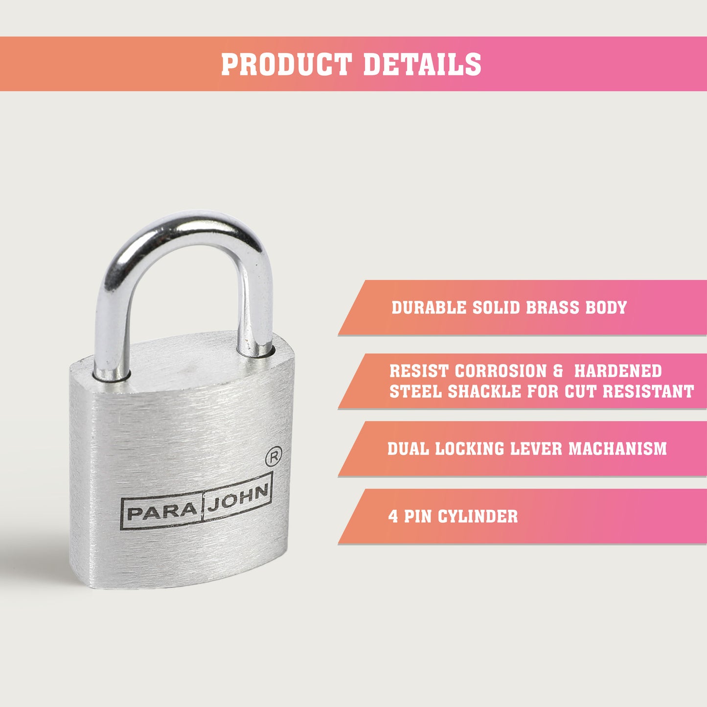 Essentials Multipurpose Padlock with Key