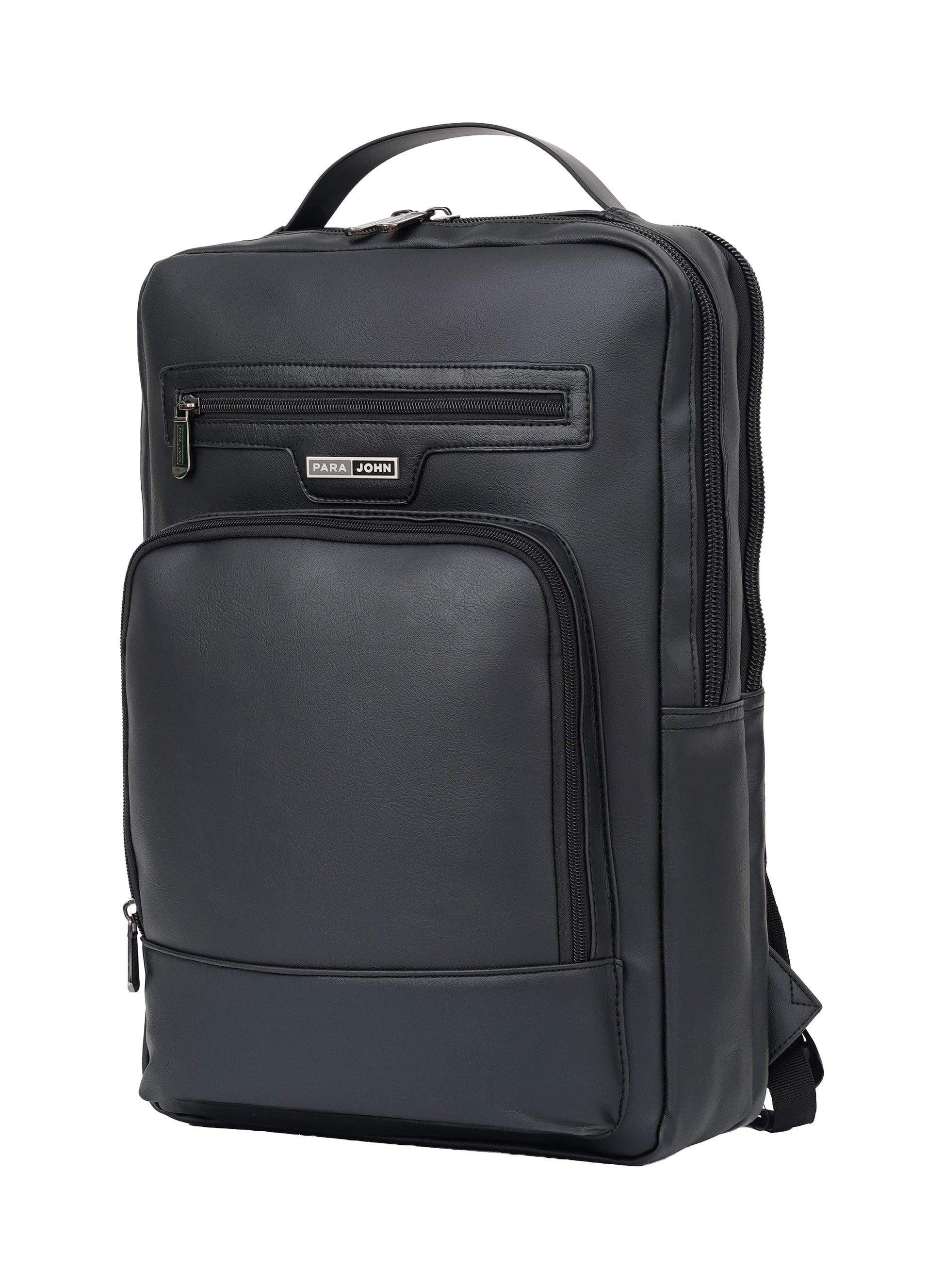 PARA JOHN ExecForm 16 Inch Laptop Backpack for Men – Premium PU Leather Slim Business Office Bag, Padded & Breathable Design  PARAJOHN UAE