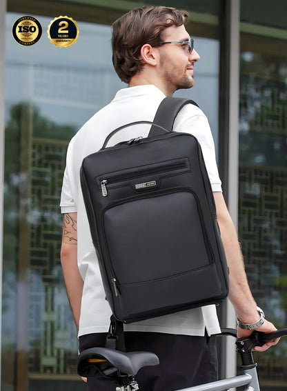 PARA JOHN ExecForm 16 Inch Laptop Backpack for Men – Premium PU Leather Slim Business Office Bag, Padded & Breathable Design  PARAJOHN UAE