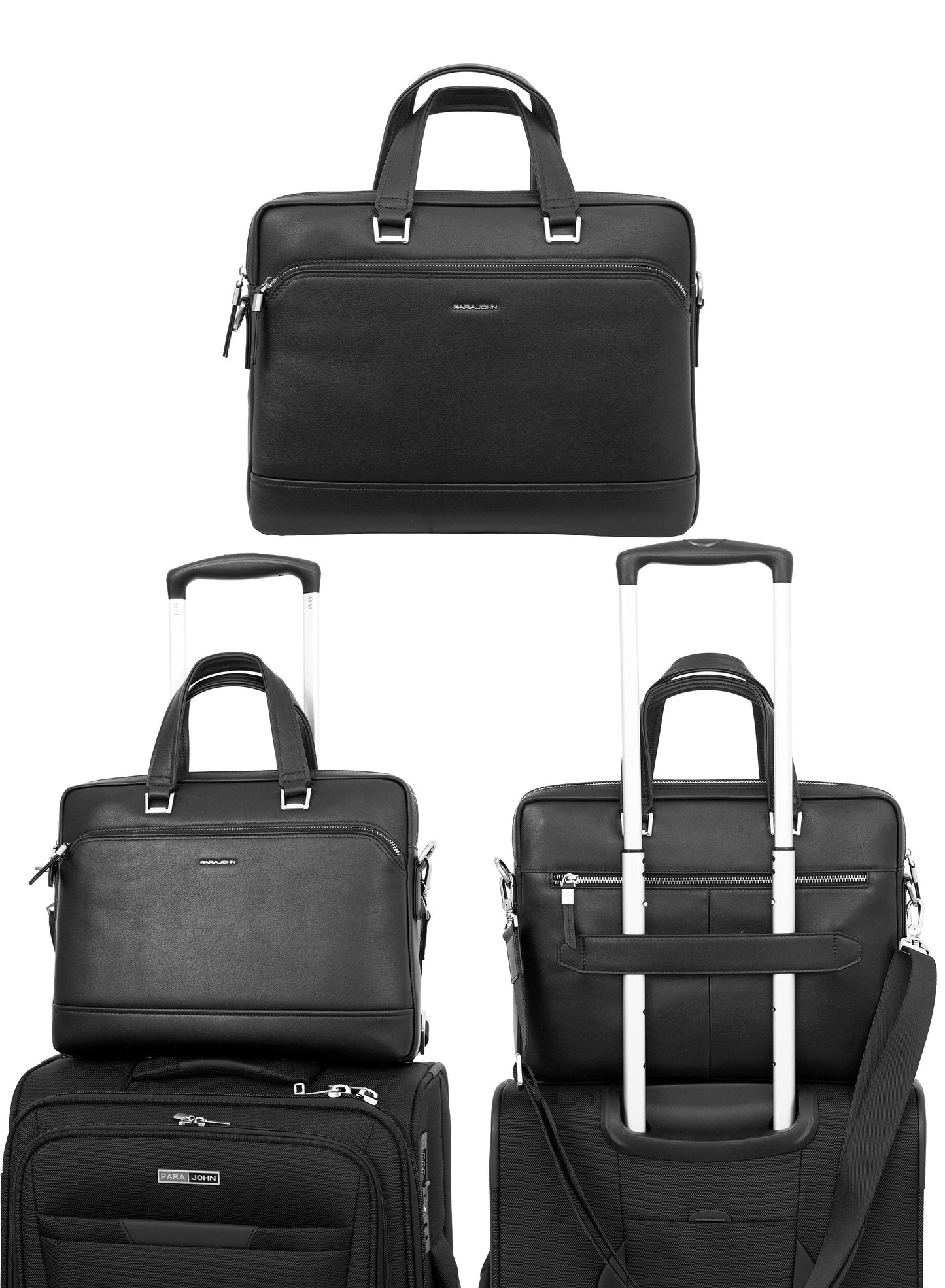 Parajohn  14” Executive Laptop Briefcase – Sleek PVC Leather Office Bag with Shoulder Strap for Professionals  PARAJOHN UAE