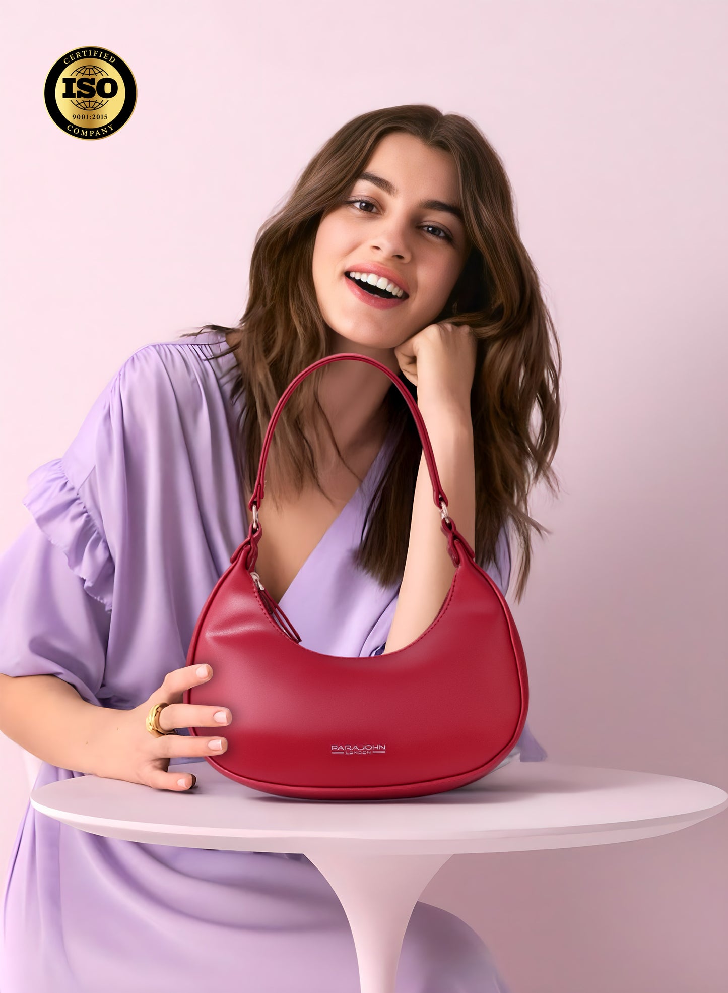 Parajohn London Ladies Bella Mirage PU Shoulder bag| Women’s Elegant Everyday Bag with Luxurious Leather-Finish Design