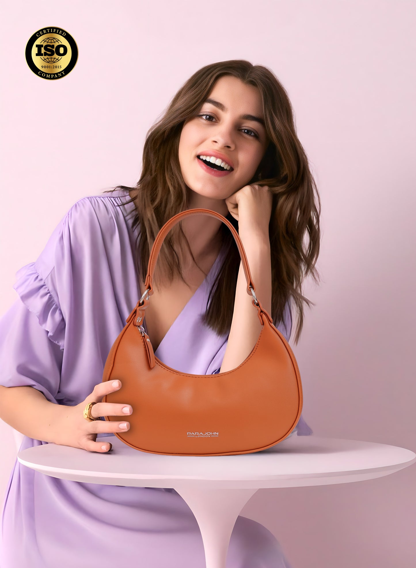 Parajohn London Ladies Bella Mirage PU Shoulder bag| Women’s Elegant Everyday Bag with Luxurious Leather-Finish Design