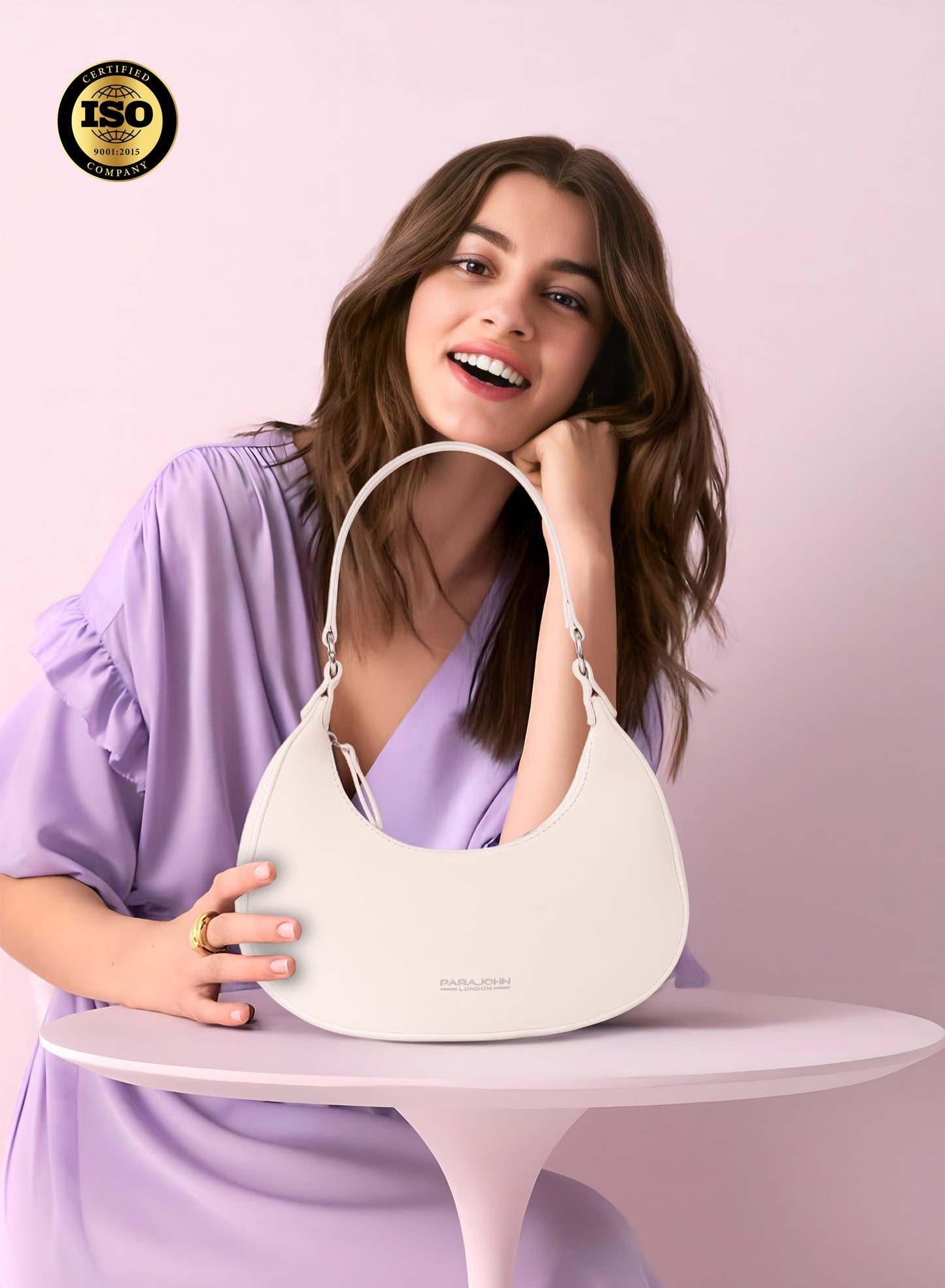 Parajohn London Ladies Bella Mirage PU Shoulder bag| Women’s Elegant Everyday Bag with Luxurious Leather-Finish Design