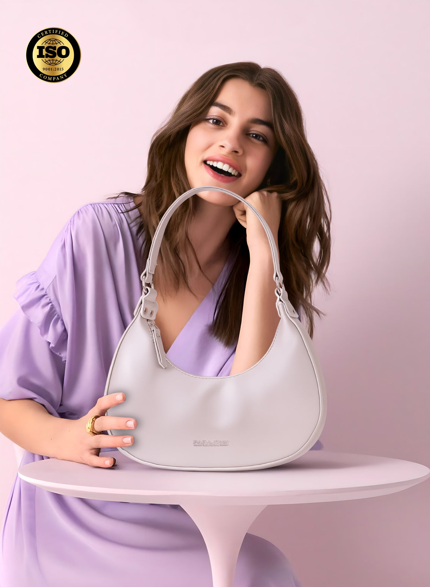 Parajohn London Ladies Bella Mirage PU Shoulder bag| Women’s Elegant Everyday Bag with Luxurious Leather-Finish Design