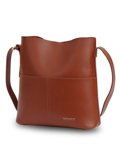 Parajohn London Ladies Celeste Noir PU Shoulder bag| Women’s Elegant Everyday Bag with Luxurious Leather-Finish Design