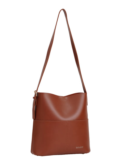 Parajohn London Ladies Celeste Noir PU Shoulder bag| Women’s Elegant Everyday Bag with Luxurious Leather-Finish Design