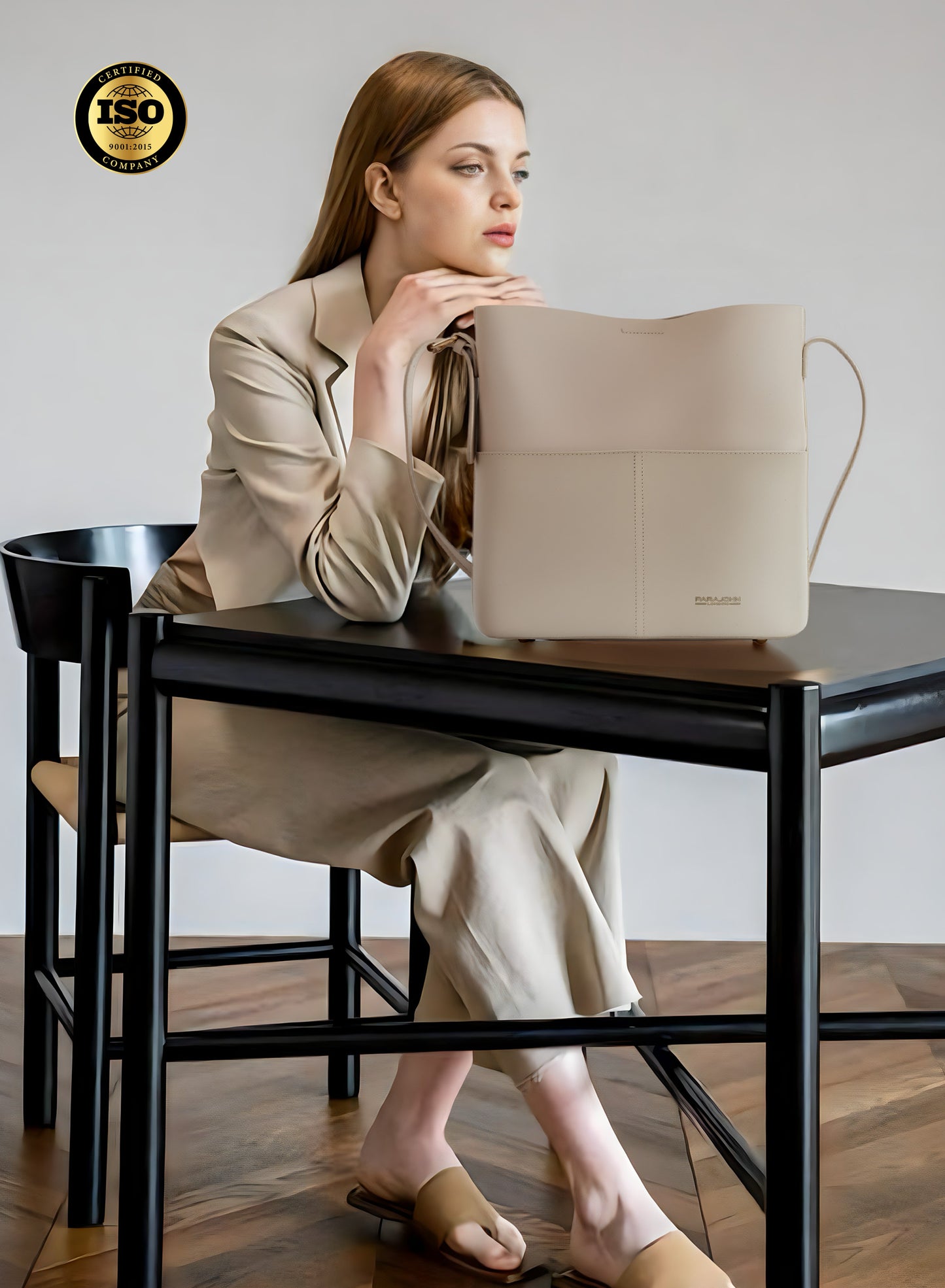 Parajohn London Ladies Celeste Noir PU Shoulder bag| Women’s Elegant Everyday Bag with Luxurious Leather-Finish Design