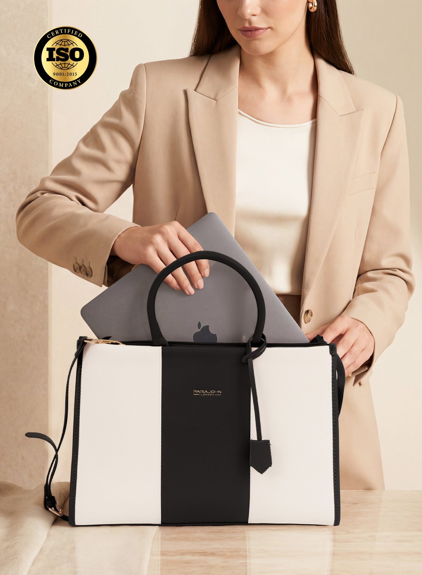 Parajohn London Ladies Bag M1 | Women’s Elegant 15.6 inch Laptop Tote Bag Classy Computer Briefcase
