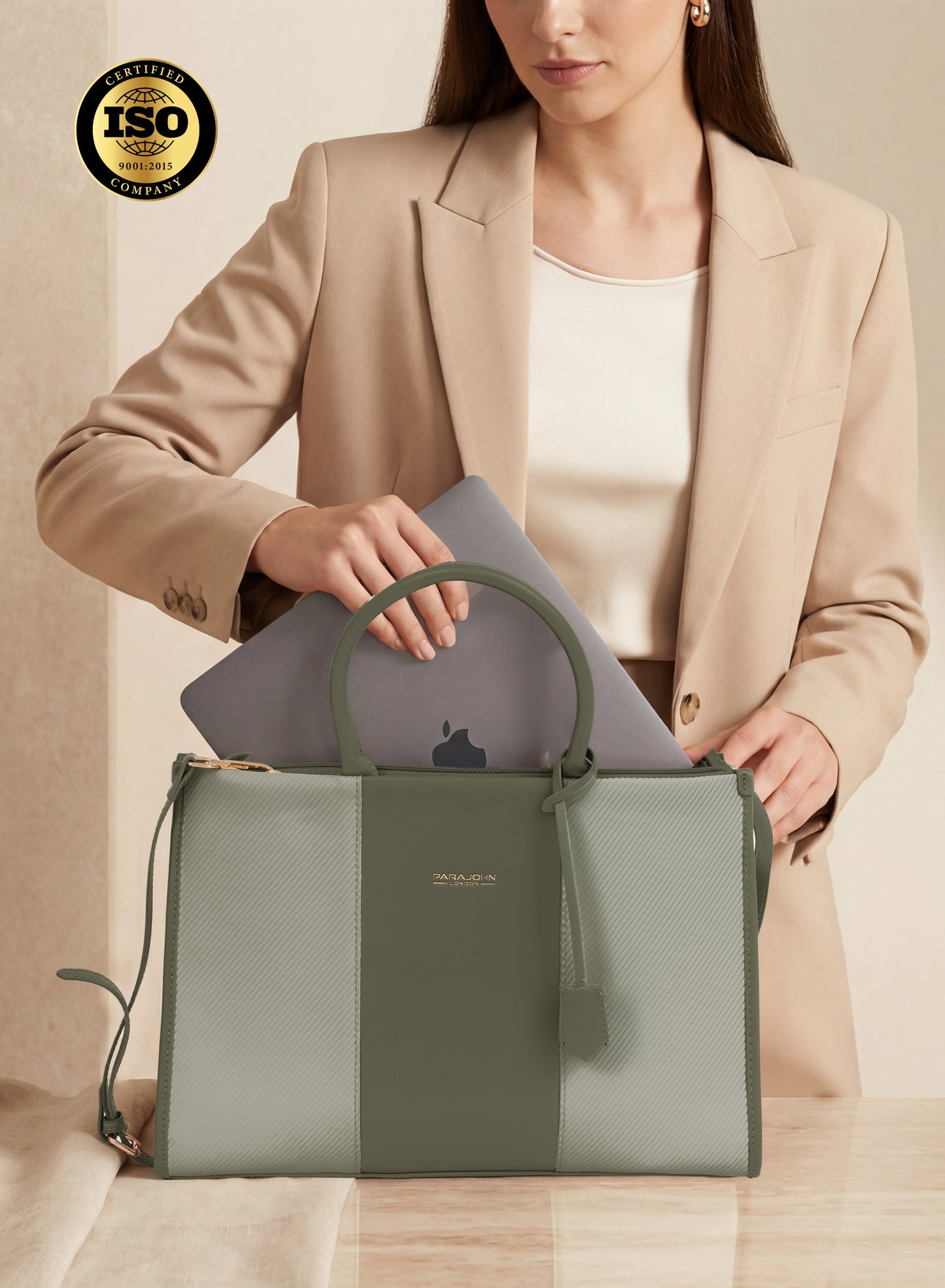 Parajohn London Ladies Bag M1 | Women’s Elegant 15.6 inch Laptop Tote Bag Classy Computer Briefcase