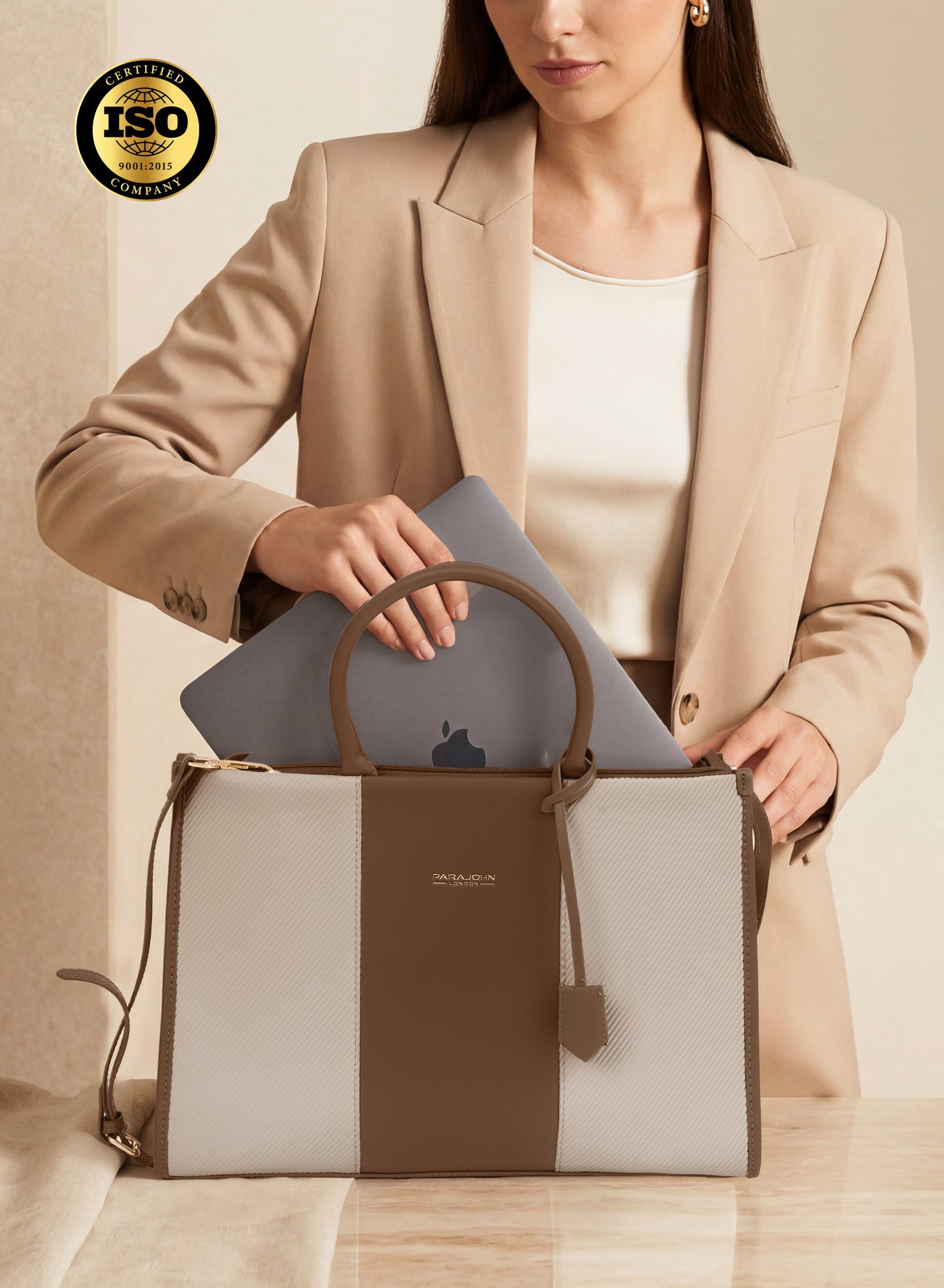 Parajohn London Ladies Bag M1 | Women’s Elegant 15.6 inch Laptop Tote Bag Classy Computer Briefcase