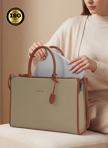 Parajohn London Ladies Bag | Women’s Elegant 15.6 inch Laptop Tote Bag Classy Computer Briefcase