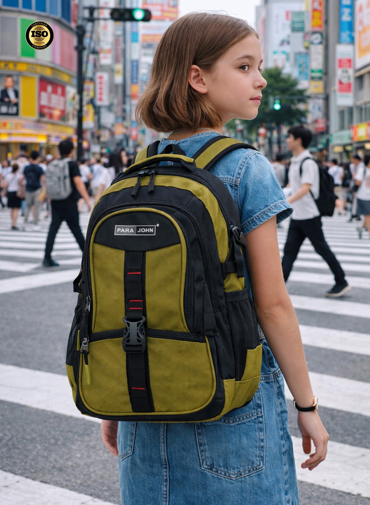 Parajohn School Backpack – Durable Nylon Multi-Compartment School Bag22"with Strong Zipper and Comfortable Handle  PARAJOHN UAE