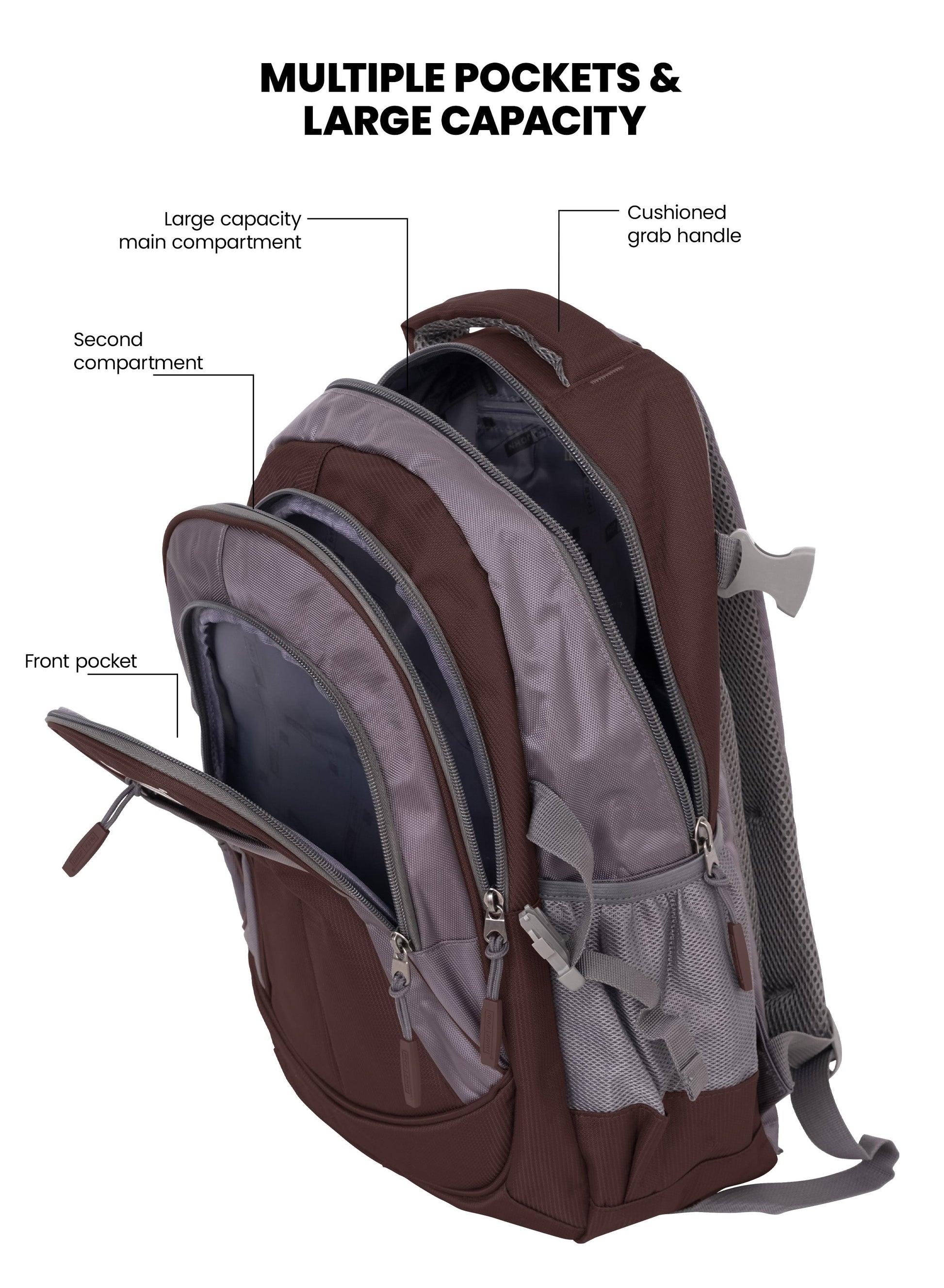 ParaJohn School Backpack – Durable 1680D PVC Coated Multi-Compartment School Bag with Strong Zipper and Handle, Available in Sizes 14”, 16”, 18”, 20”, 22” & 24”  PARAJOHN UAE